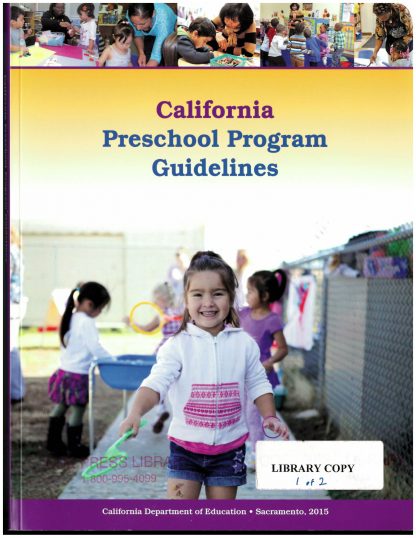 Cover for California Preschool Program Guidelines